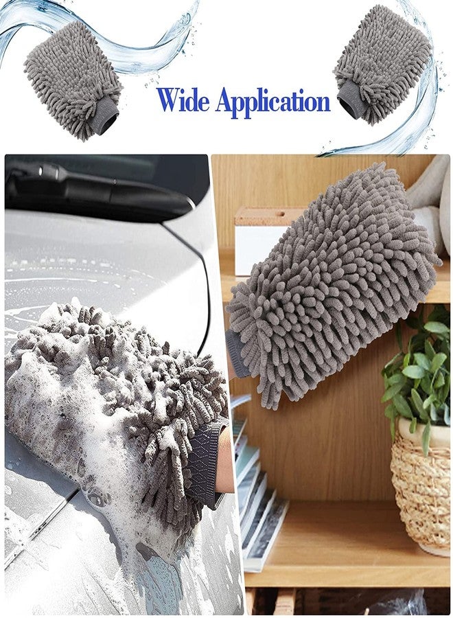 Dropware Large Microfiber Double Sided Dusting Cleaning Glove for Home Office Kitchen Hotel, Free Size, Color- Muti Colour - Pack of 2 - Image 2